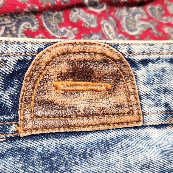 Be In The Current Sceen Denim Long Line Coat Small Acid Wash 90s - Picture 10 of 16